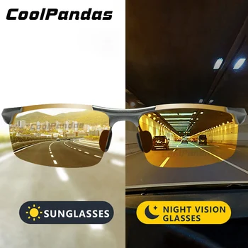 Značka Design Hliník Hořčík Samozabarvovací Sluneční Brýle Polarizované Den Noční Vidění Brýle Muži Ovladač Anti-Oslnění Jízdy Oculos