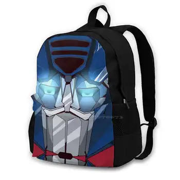 Optimus Prime Cestovní Notebook Bagpack Školní Tašky Optimus Prime Robot Tvář