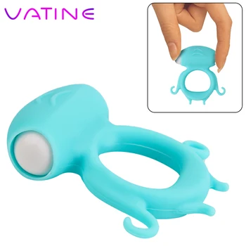 VATINE Zpoždění Ejakulace Stimulaci Klitorisu Erotické Vibrační Penis Prsten jednorychlostní Cock Ring Vibrátor