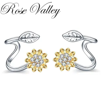 Rose Valley Slunečnice Květina Náušnice pro Ženy Módní Šperky Náušnice Klip, Dívky, Dárky k Narozeninám