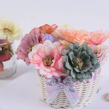 10Pcs Umělý Lotus Hedvábí Květina Hlavy Home Dekor DIY Věnec Svatební Party Květinové Dekorace na Zeď Zápisníku Věnec Řemesla