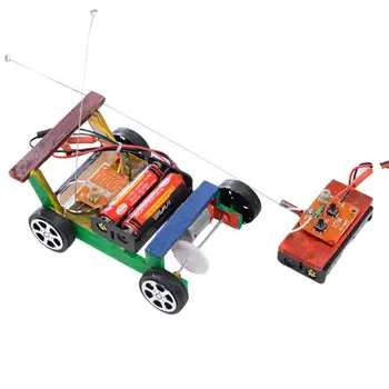 Děti Kreativní RC Auto Set Učební Pomůcky DIY Dálkové Ovládání Model vozu Vědy Bezdrátové Ovládání Fyzika Experiment Hračka Dárek