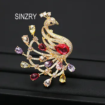 SINZRY nový kubický zirkon oslňující tvůrčí phoenix design brože pin lady módní šperky příslušenství
