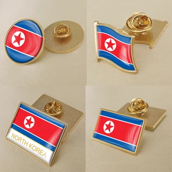 Erb Severní Koreje Korejci Mapa, Vlajka, státní Znak, Národní Květina Brož Odznaky, Piny Klopy