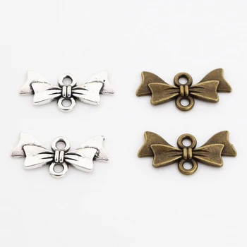 20x10mm 30ks Starožitné Postříbřené a Bronzové Pozlacené motýlek Ručně vyráběné Přívěsky Přívěsek:pro DIY náramek, náhrdelník