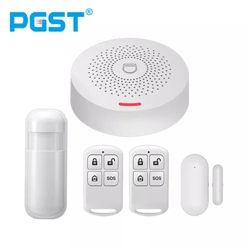 PGST PW150 Tuya WI-fi Domácí Alarm Systém Zabezpečení Bezdrátové Zloděj Smart Home APP Ovládání s PIR Snímače Pohybu