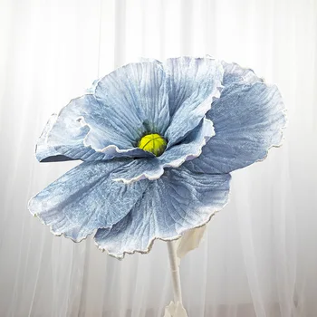 Simulace Velké Poppy Květina Hlavy Umělých Květin, Svatební Party Pozadí Jeviště Falešné Květinové Dekorace