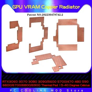 GPU VRAM Mědi Radiátor Thermal Pad Pro RTX3090 3070 3080 3060 Těžební VGA Karty s GPU Vodní Blok 15 Až 40 Stupňů Celsia