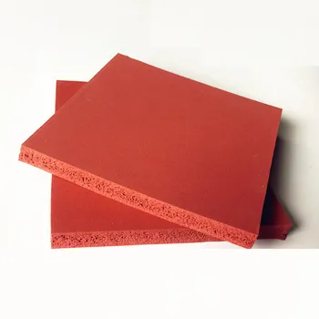Silikonové Pěny Houba Deska List Desky Tepelné Izolace Deka Proužek, Čtverec 500 x 500 x 6 mm Červené