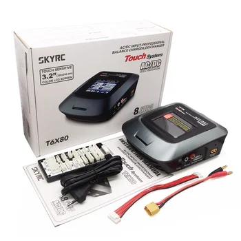 SKYRC T6X80 80W 8A AC/DC LCD Dotykový Displej Profesionální Baterie Rovnováhu Nabíječka Vykladače Pro LiPo/LiFe/Lilon