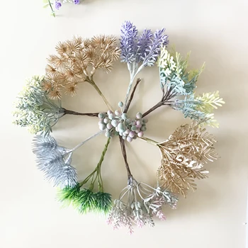 6ks Umělé Trávě Simulace Kapradiny Rostliny Umělé Květiny pro DIY Scrapbooking Domácí Svatební Vánoční Dekorace