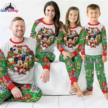 Disney 2022 Vánoční série Mickey Mouse US velikost 3D tisk ve Vysoké Kvalitě Ošklivé Vánoční rodič-dítě outfit pyžama oblek