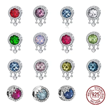 Růžové Amulet Přívěsek Charms Originální 925 Sterling Silver Kovové Korálky se Hodí Pandora Náramek DIY Výrobu Šperků 2022 Valentine Nové