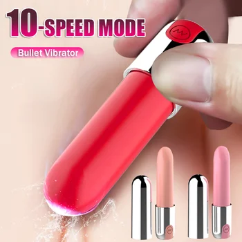 10-Rychlostní Přenosná Bullet Vibrátor, USB Nabíjecí Plné Tělo Masér Imitace Rtěnky Klitoris Vyvrcholení Sexy Hračky Pro Ženy