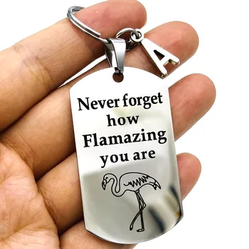 Flamingo Klíčenka Nikdy Nezapomenu, Jak Flamazing Jste Klíčenka Flamingo Milovník Šperky, Dárek pro Rodinu BFF Milovníky Zvířat