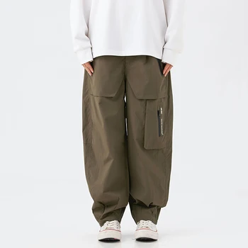 Muži Japonský Módní Venkovní Vodotěsné Volné Ležérní Cargo Kalhoty Cityboy Streetwear, Hip Hop Širokou Nohu Kalhoty Muž Kalhoty