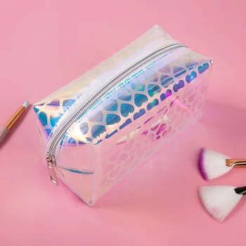Kosmetické Tašky Malé Ženy Letní Laser Růžové Mini Cestovní Make-Up Bag Candy Barva Make-Up Taška Barevné Módní Pouzdro