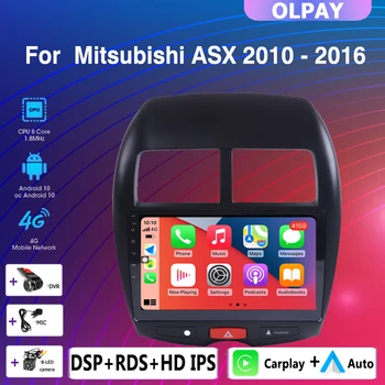 4+64G Android Auto Rádio Multimediální Přehrávač Carplay GPS Navigace DSP RDS 2 Din Žádné DVD pro Mitsubishi ASX 2010 2011-2016