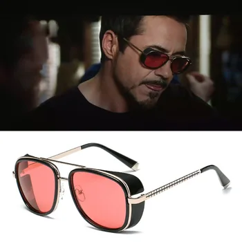 2019 Iron Man 3 Tony Stark sluneční Brýle Mužské Vintage Steampunk Oculos De Sol sluneční brýle pro muže
