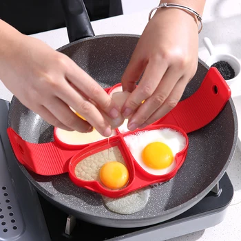 Vejce Palačinka Prsten Teflonové Pancake Maker Silikonové Formy Vejce Sporák Sázeným Vejcem Shaper Omeleta Formy pro Kuchyně, Pečení Příslušenství