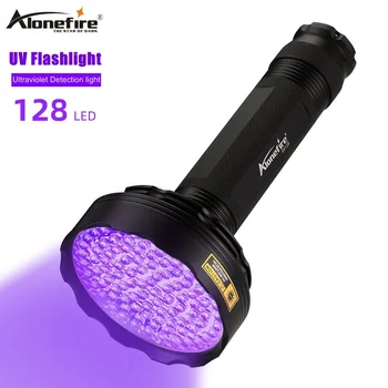 Alonefire SV128 LED UV Svítilna Uv Hořák 128 LED 395nm Uv Blacklight Pochodeň Detektor pro domácí Zvířata, Suché Skvrny Moči