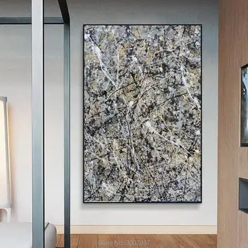 olejomalba na plátně pro mistra obývací pokoj Jacksona Pollocka na prodej Odkapávací Styl Nadrozměrné Abstraktní umění Velký obraz