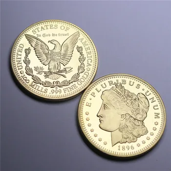 1 Oz 1896 American Eagle Morgan 100 mlýny Zlaté Mince