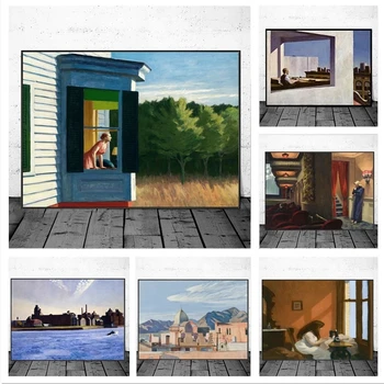 Edward Hopper Slavný Abstraktní Malířské Plátno Plakáty, Tisky Moderní Umění Zdi Obraz pro Obývací Pokoj Domácí Výzdoba Chodby Cuadros