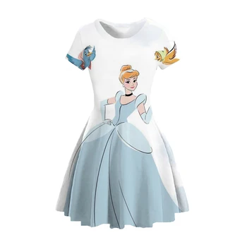 Letní Disney Princezna Popelka Děti Plesové Šaty Ležérní Elegantní Dětské Šaty Pro Dospívající Party Víla Princezna Šaty