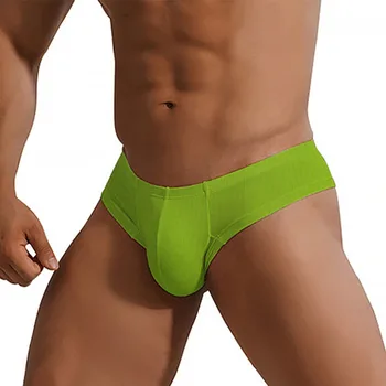 Pánské Slipy Sexy Muž Kalhotky Boule Pouzdro Pevné Bezešvé Prádlo Low-Pas Ultra-Tenké Rychlé Suché Kalhotky 2022