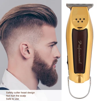 Profesionální Elektrický Vysoušeč Clipper Dobíjecí Nastavitelný Stříhání Vlasů Stroj Vlasy Zastřihovač Muži Dospělé Břitva US Plug Gold