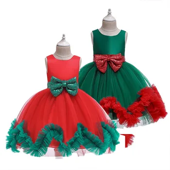Vánoční Šaty Pro Dívky na Nový Rok Bowknot Tutu Šaty Princezny 2020 Letní Děti, Večerní Party Děti Šaty Pro Dívky vestido