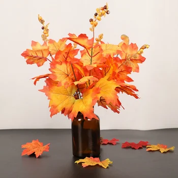 Umělý Podzimní Listí Bush Podzim Javorový List Rostliny Vinné Révy, Květ, Výzdoba