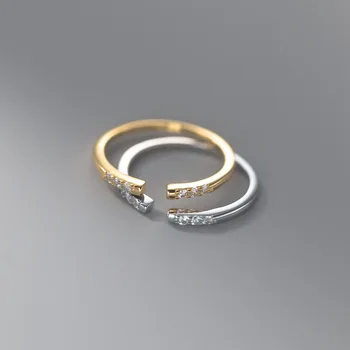 La Monada 51-56mm Nastavitelná velikost 925 Stříbrné Prsteny Pro Ženy, pravé Stříbro 925 Žena Ring Jemné Šperky Stříbrné Dívky Tenké Diamanty