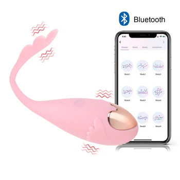 Inteligentní Sexy Rybka Ženy, Vibrátory Bluetooth Ovládání APLIKACE Dildo Vaginální Kegal Balls Cvičenec Anální Plug Erotické Hračky pro Sex Shop