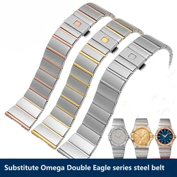 Pro Omega Ocel Řemínek Souhvězdí Double Eagle Série Vysoce Kvalitní Oceli Watchband Ženy Muži Hodinky Řetězce 17mm 23mm 25mm