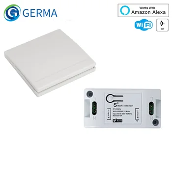 GERMA RF Wifi Bezdrátové 433MHz Relé 1 CH 220V Přijímač Smart Home Switch Modul 86 Zdi, Panelu Dálkového Ovládání Spínače 10A 2200W