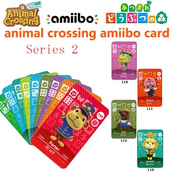 Zvířata přes 2 Série Amiibo Karty 128 Až 154 NFC Game Card Kompatibilní Spínač NS WIIU Zvířata Sada Carte Tag Druhá Verze