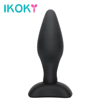 IKOKY Silikonový anální kolík pro Začátečníky Produkty pouze pro Dospělé, Anal Plug Anální Sex Hračky pro Muže, Ženy Černá Prostaty Masér Erotické Hračky
