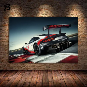 Malířské plátno Auto Plakáty a Tisky Supersportu 911 Rsr Závodní Auto Malování Zdi Umění Obrázky pro Obývací Pokoj Domácí Dekorace na Zeď
