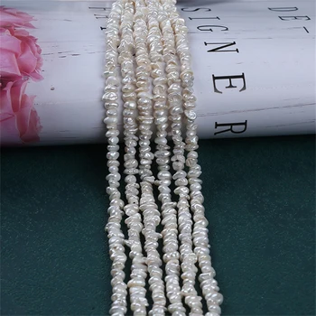 4-5mm keshi pearl centre vrtané přírodní barva bílá 112pcs 37cm barokní perla string DIY korálky
