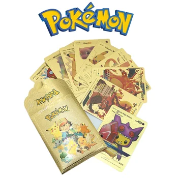 Pokemon Anime Mewtwo Charizard 1 Kov + 10 Gold Silver Coleccionables Kolekce Karta Španělština Angličtina Karty, Hračky, Vánoční Dárky