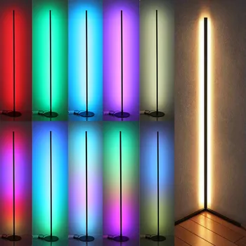 Moderní LED Rohu RGBW Stojací Lampa Jednoduchý LED Tyč Stojací Lampy pro Obývací Pokoj, Ložnici Atmosféru Stojící Vnitřní Svítidla