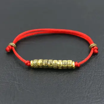Etnické Tibetská Náramek Červené Lano Nit Tkané Amulet Náramky A Náramky Pro Ženy, Muže, Pár Šperků, Buddha Náramek Dárek