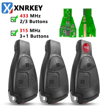 XNRKEY 2/3/4 Tlačítko NEC Remote Auto klíčenky 315/433Mhz pro Mercedes Benz B C E ML S CLK CL 1996-2005 Kompletní Klíč