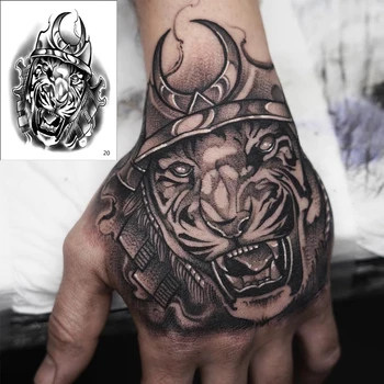 dočasné tetování muži horor king tiger dočasné tetování chlapec vodotěsné ruku tetování růže v ústech robot tetování nálepka vody převodu