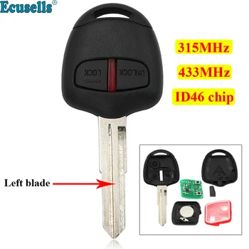 2 tlačítka vzdálené klíče pro Mitsubishi Pajero Montero 315MHz 434MHz s PCF7936 čip MIT8 prázdné klíč G8D-571M-