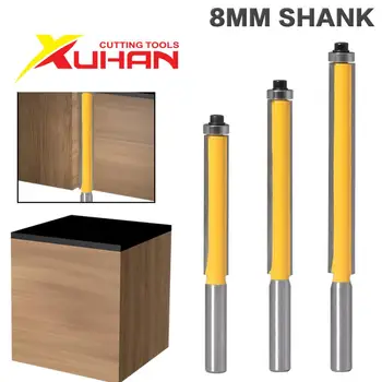 XUHAN 8mm SHANKlong čepel flush trochu Flush Trim Router Bit End Ložisko Pro Dřevoobráběcí Řezné Nástroje