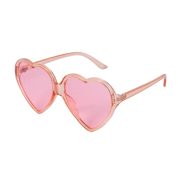 90. LET, Vintage Brýle Módní Ženy Lady Dívky velké Srdce ve Tvaru Retro sluneční Brýle Roztomilý Láska Brýle(Růžová)