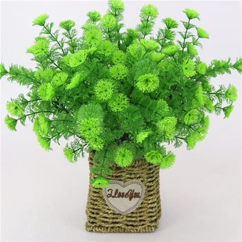 1ks Umělé Květiny a Rostliny Maomaosong Simulace Plastové Zelené Trávě Svatbu Domácí Dekorace Dekorace Stolu